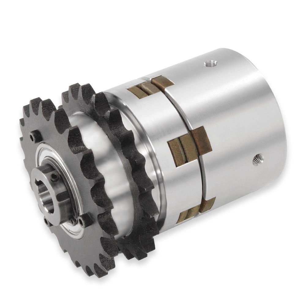 Double Single Sprocket Clutch-Brakes To Stop and Start the Shaft